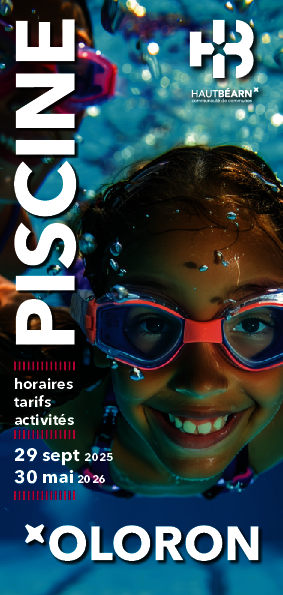 Horaires Piscine Oloron 29 sept 25 > 30 mai 26