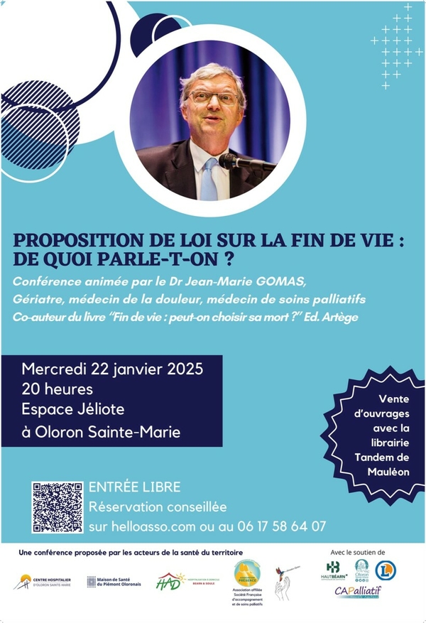 Conférence sur la fin de vie - OLORON-SAINTE-MARIE