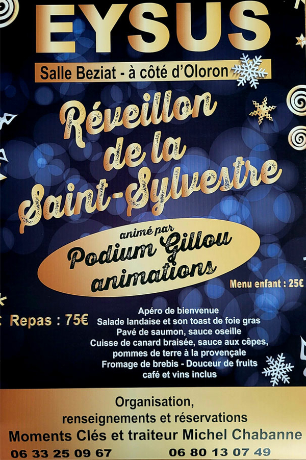 Réveillon de la Saint-Sylvestre - EYSUS