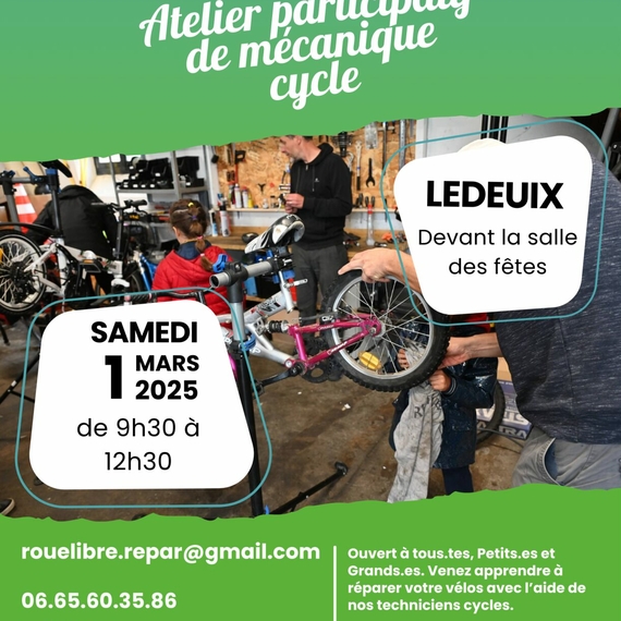 Atelier participatif de mécanique cycle - LEDEUIX