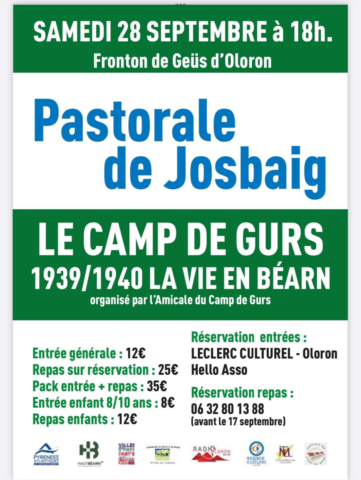 Pastorale de Josbaig - le camp de Gurs - GEUS-D'OLORON